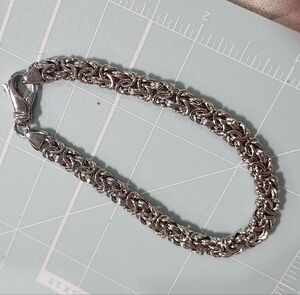 NWT JTV Silver Tone Byzantine 7.5 " bracelet
